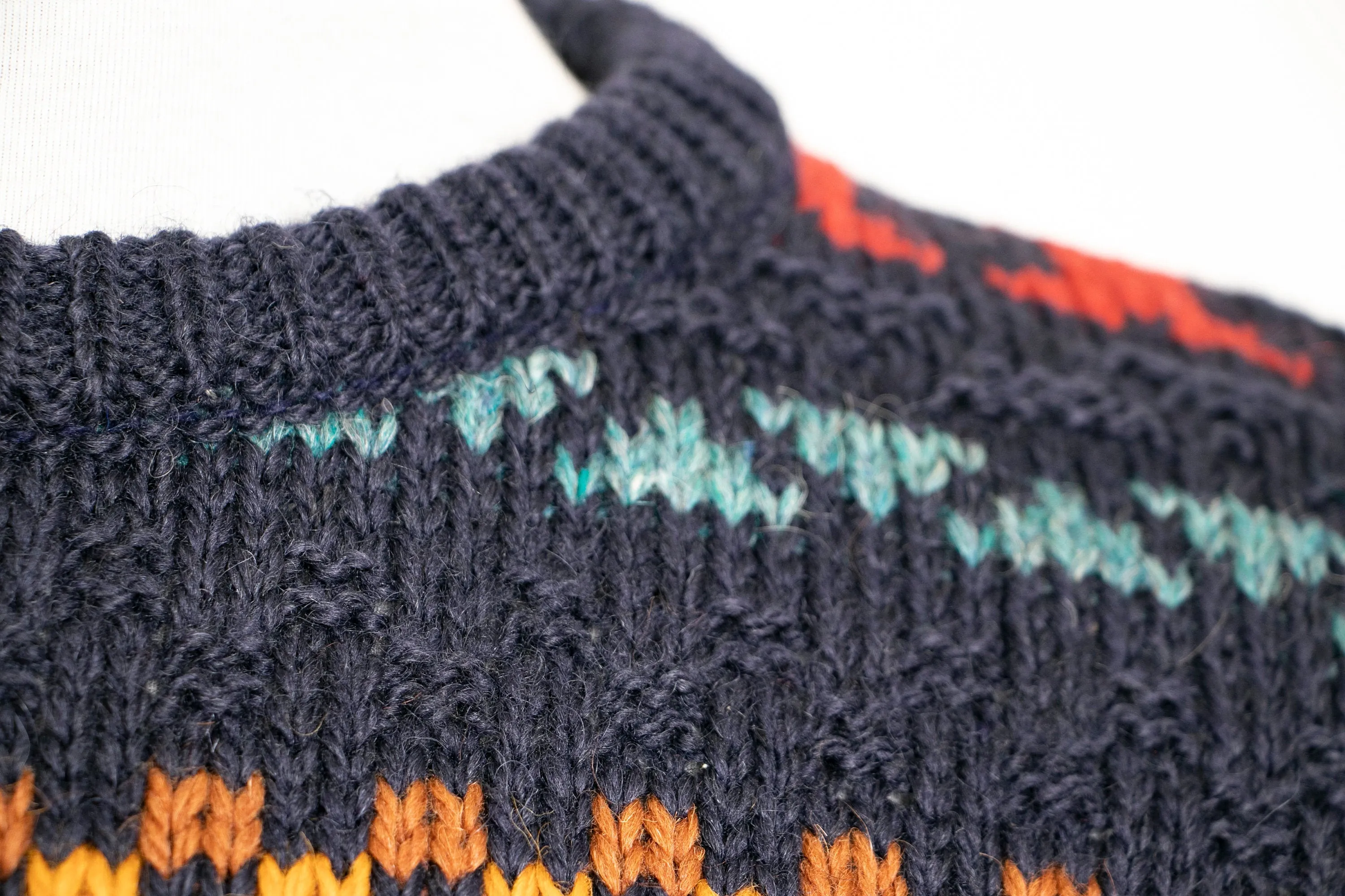 1990s Wool Sweater Men's Striped Knit Crewneck Nordstrom Large
