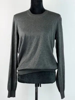 Alexander McQueen Charcoal Wool Silk Sweater - Mens S