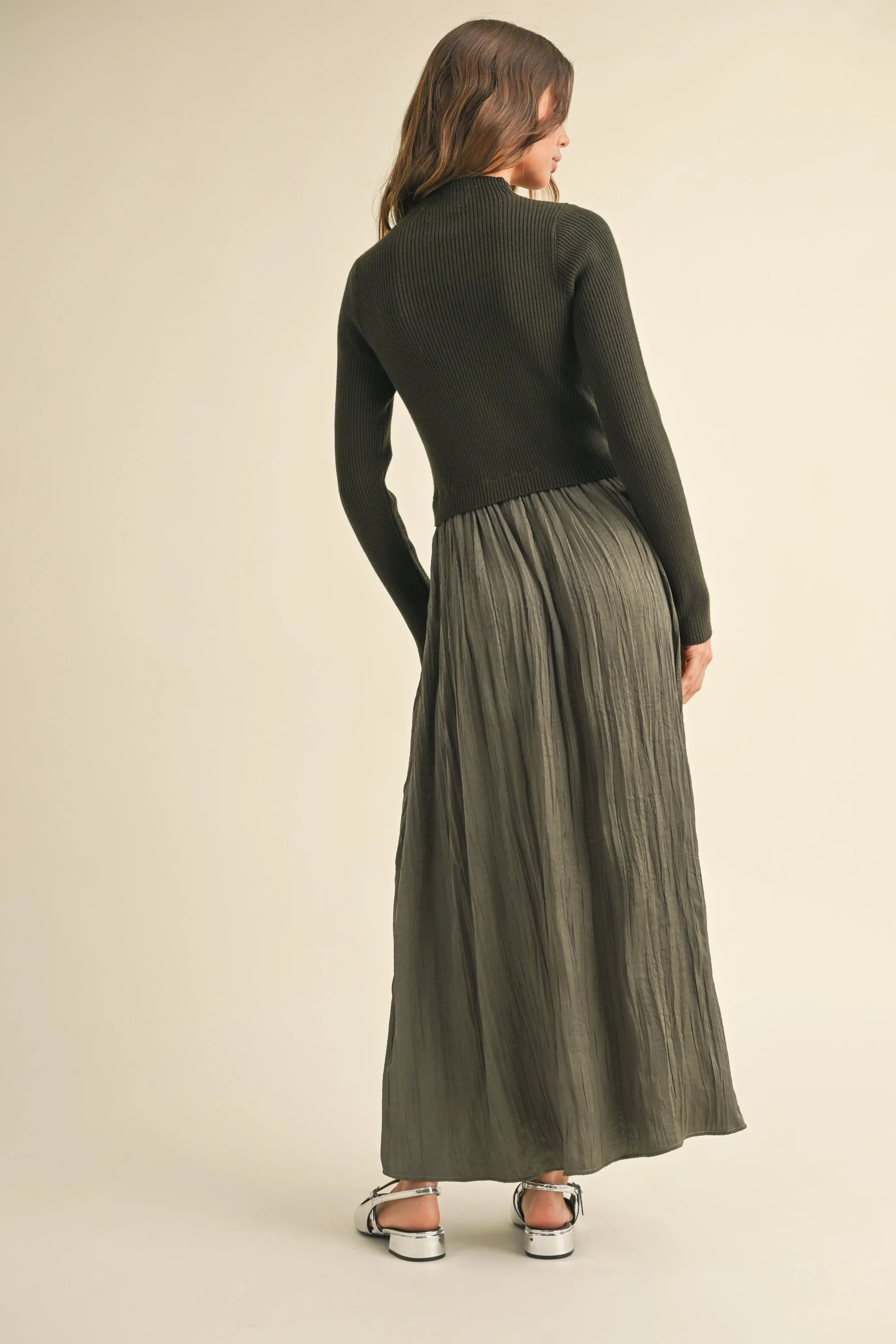 Alice Sweater Combo Woven Dress