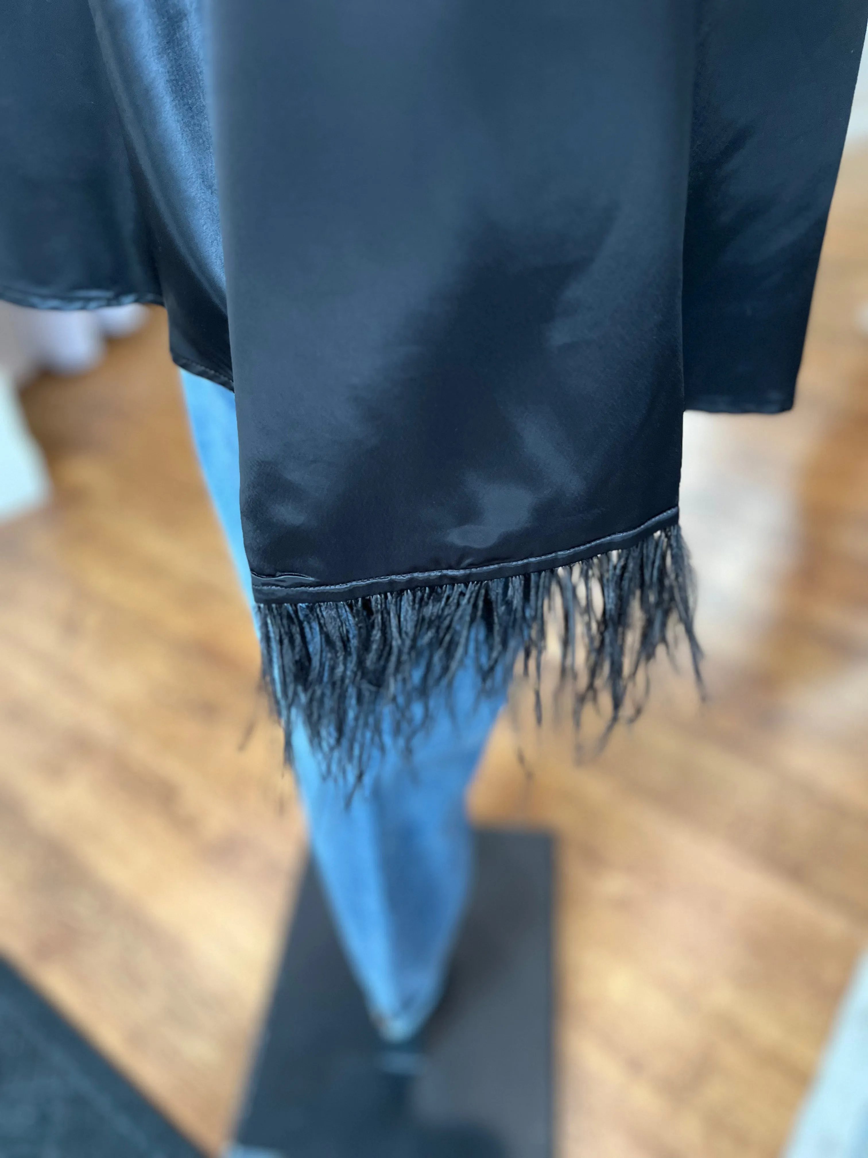 Be The Drama Feather Cuff Top