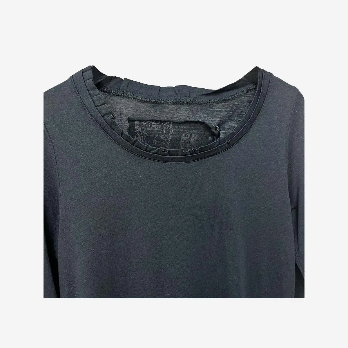 BLACK 3/4 SLEEVE T-SHIRT