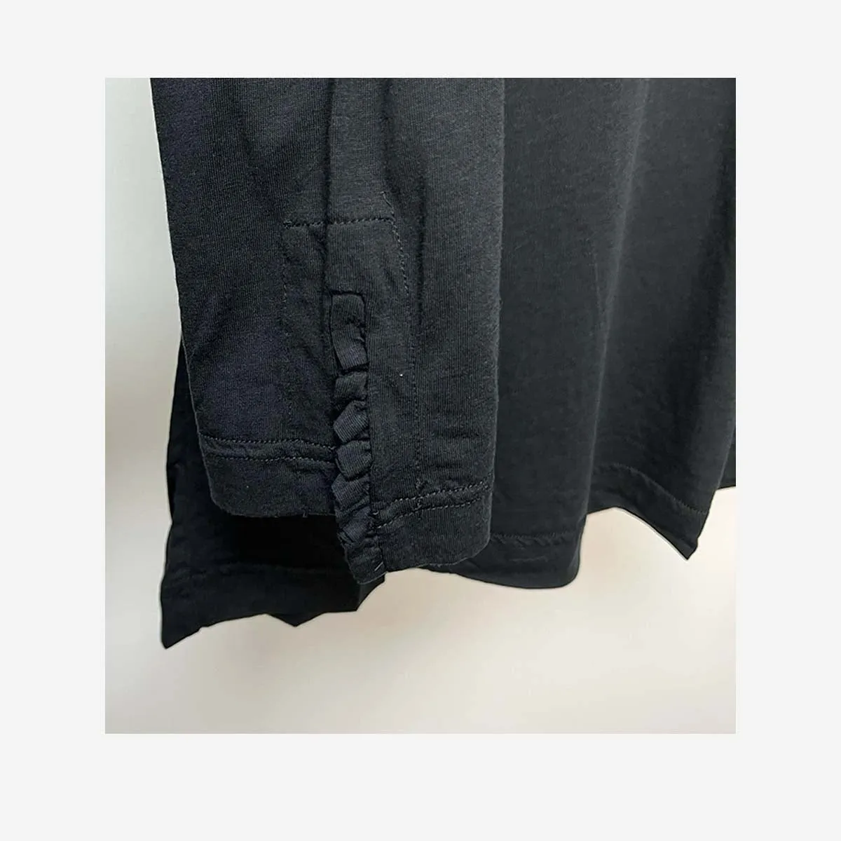 BLACK 3/4 SLEEVE T-SHIRT