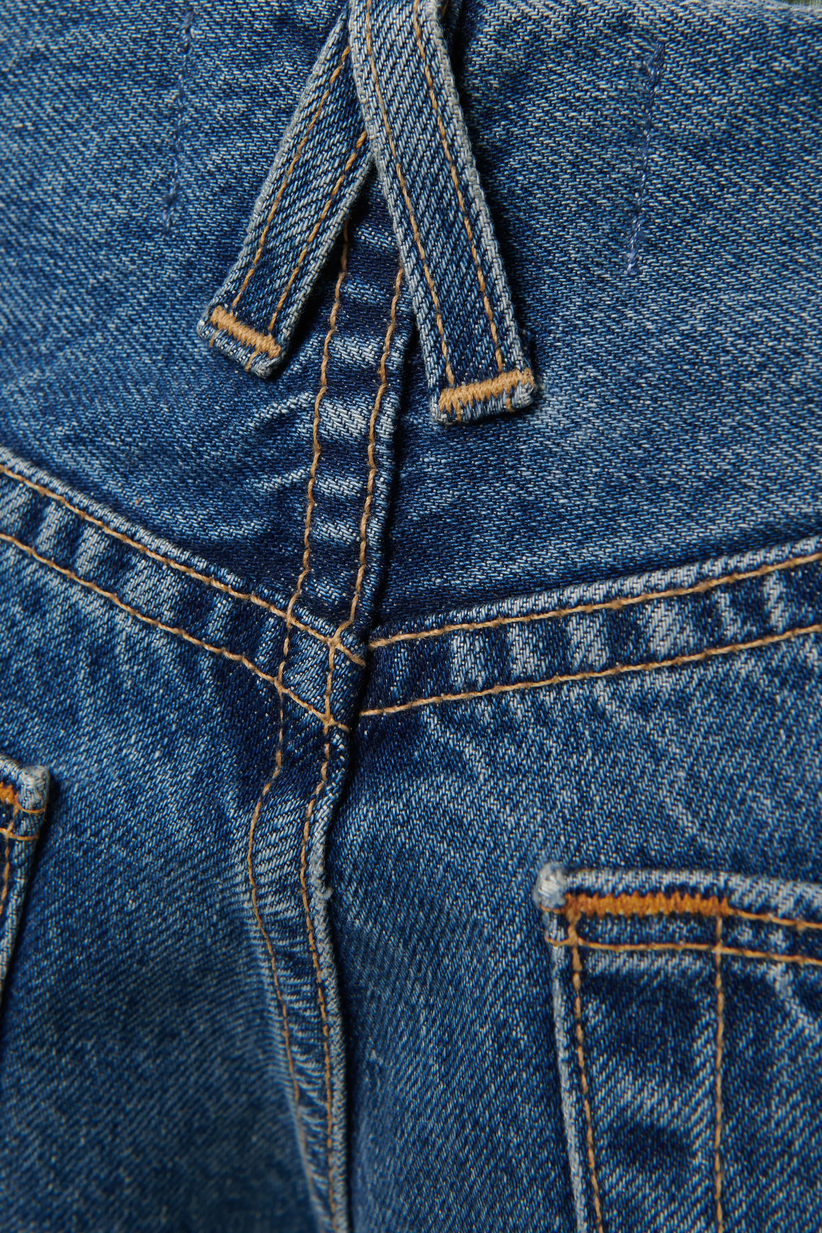 Blue Taylor Wide Pleat Jeans