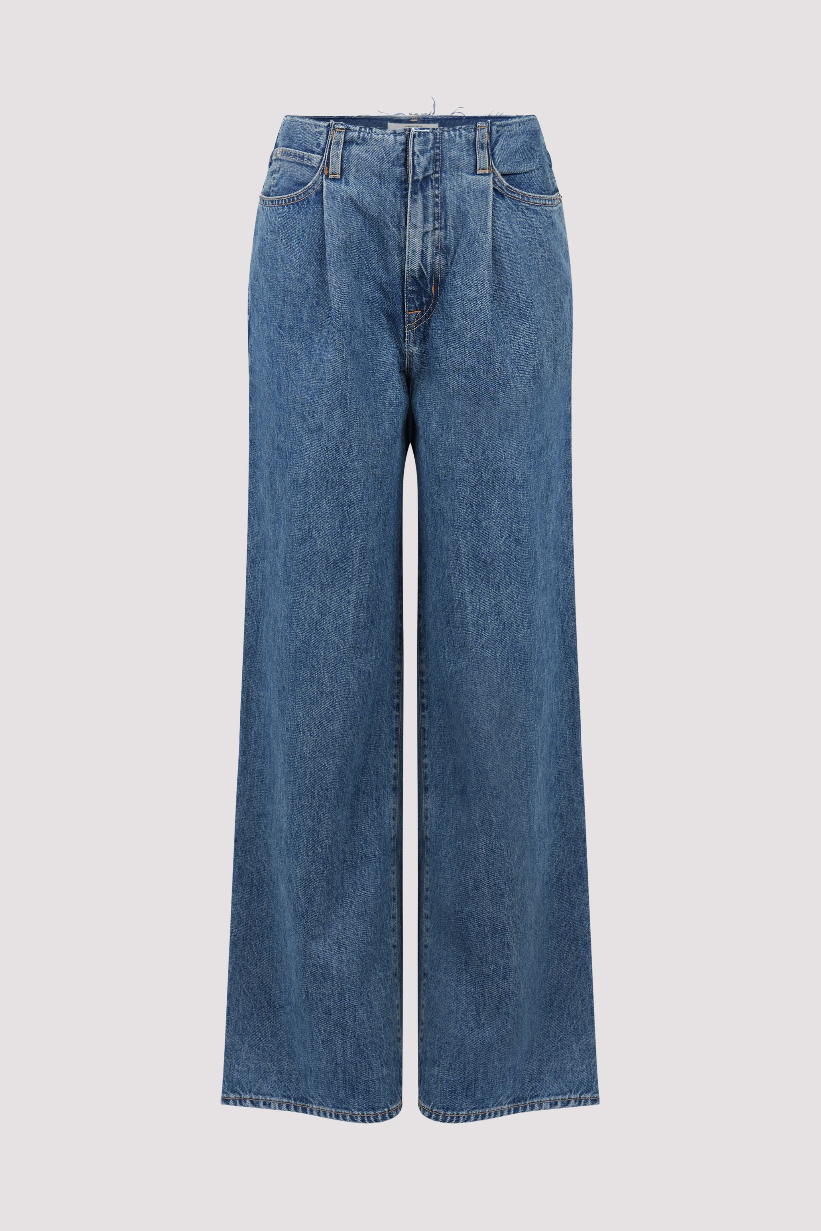 Blue Taylor Wide Pleat Jeans