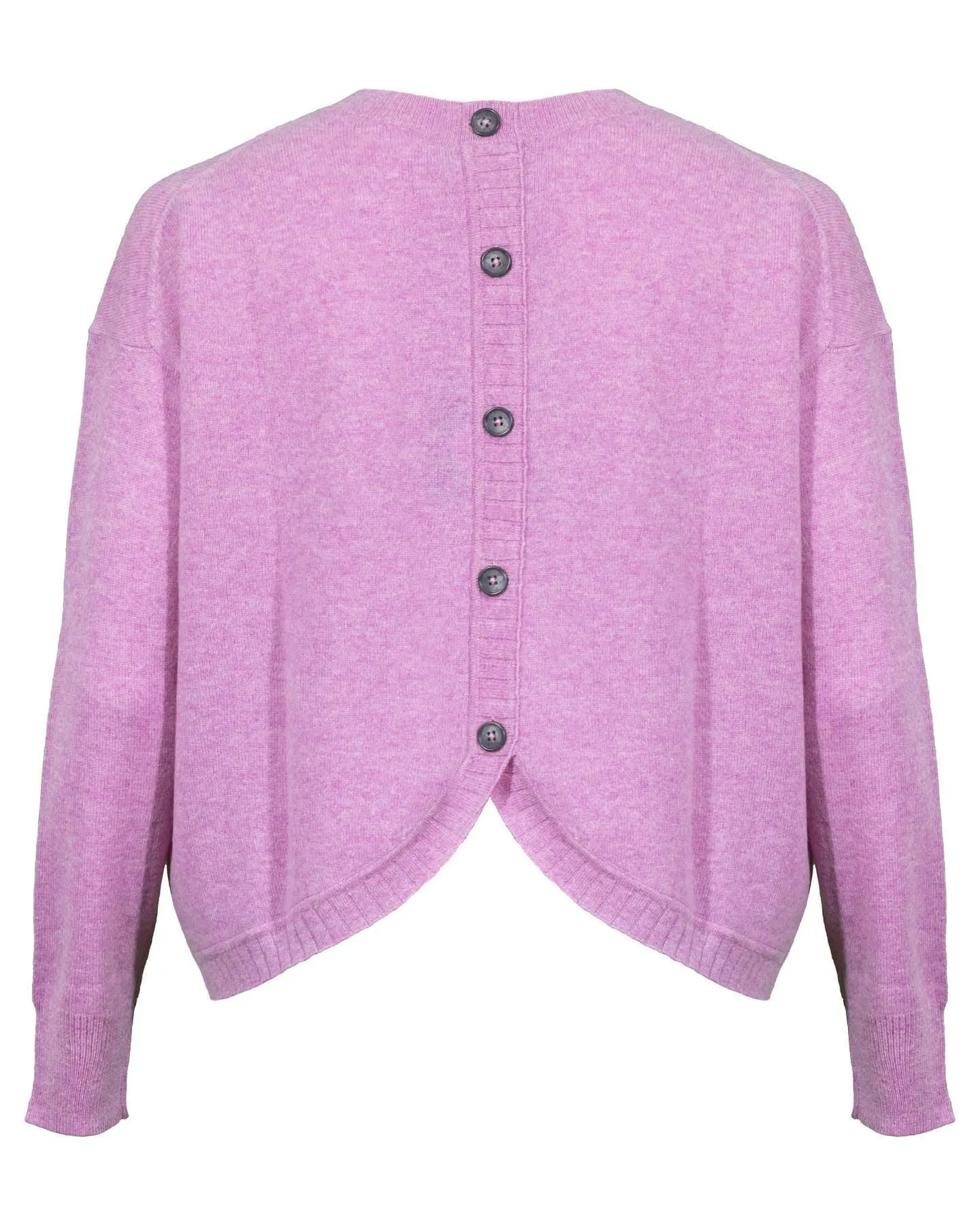 Cashmere Pullover Back Buttons