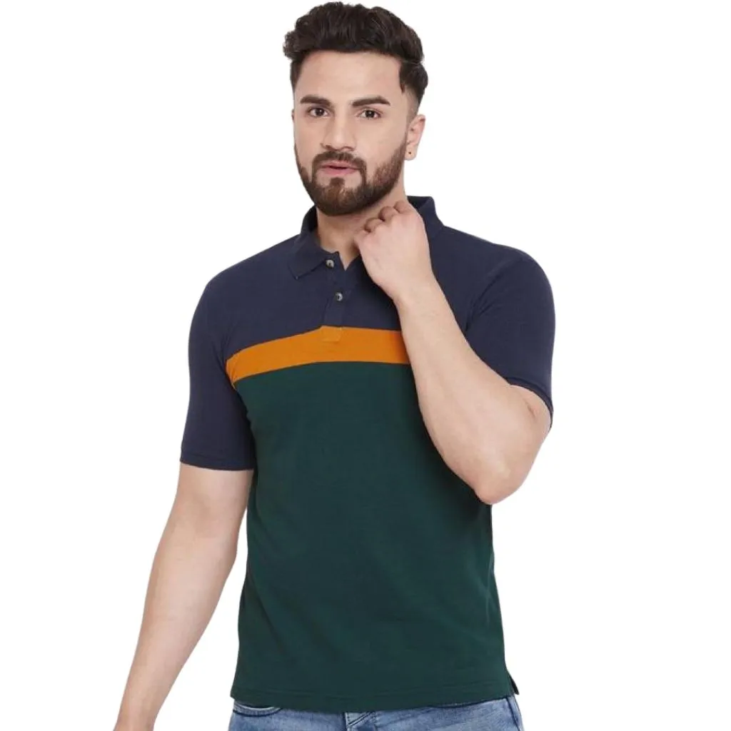 Cotton Striped Half Sleeve T-Shirt For Men