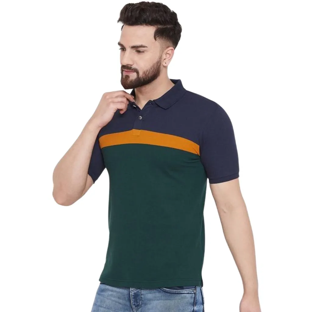 Cotton Striped Half Sleeve T-Shirt For Men