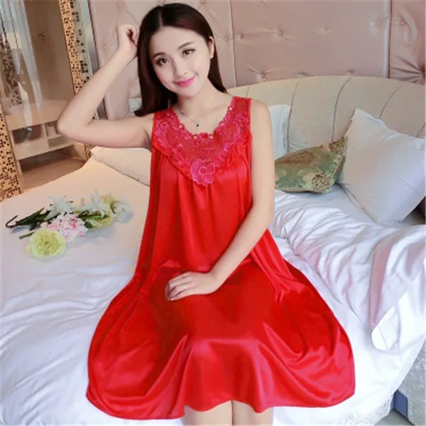 deanwangkt Hot Women Night Gowns Sleepwear Nightwear Long Sleeping Dress Luxury Nightgown Women Casual Night Dress Ladies Home Dressing