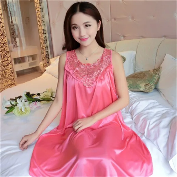 deanwangkt Hot Women Night Gowns Sleepwear Nightwear Long Sleeping Dress Luxury Nightgown Women Casual Night Dress Ladies Home Dressing
