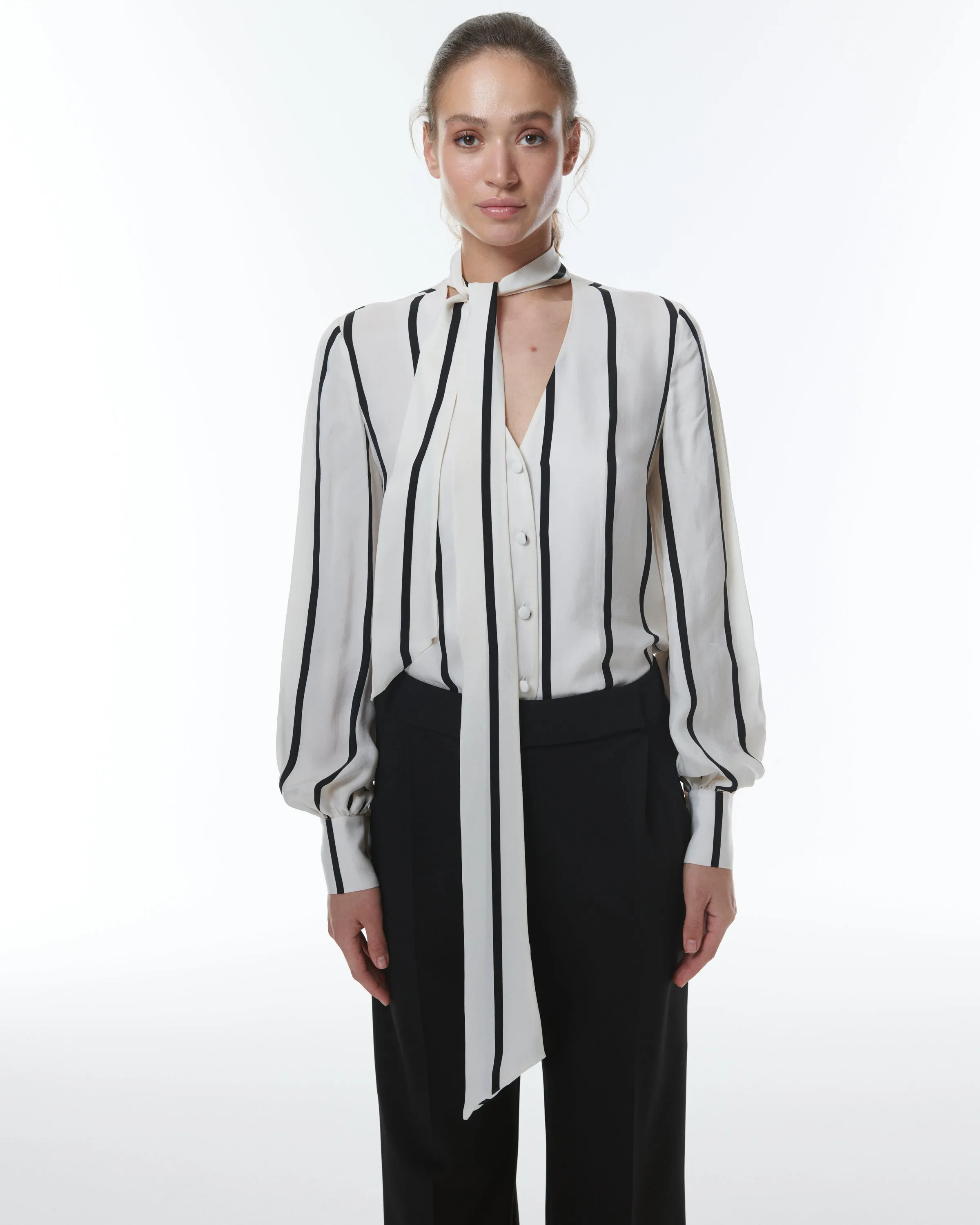Delia Tie-Front Blouse