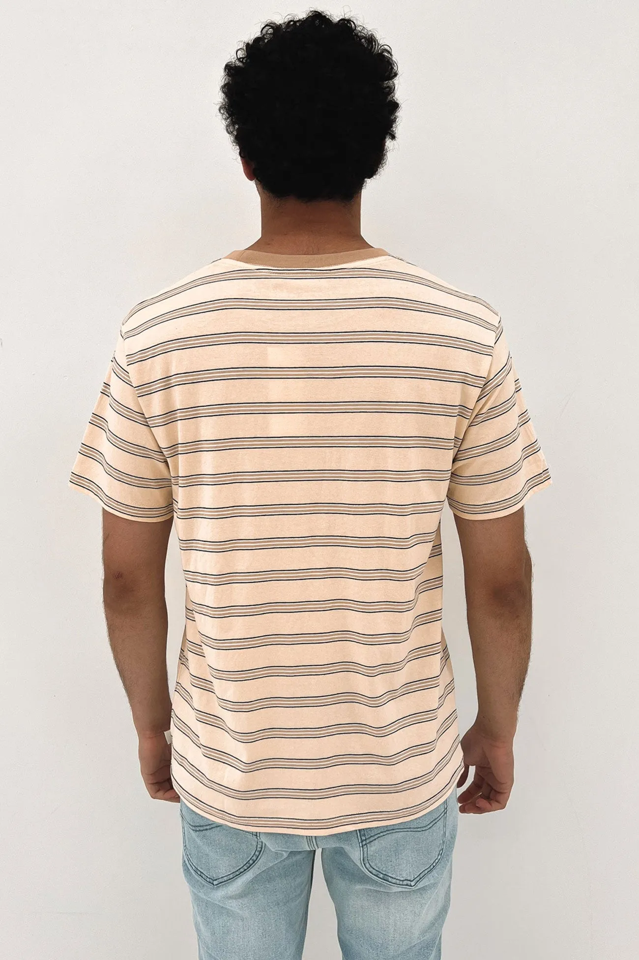 Everyday Stripe Short Sleeve T-Shirt Ecru