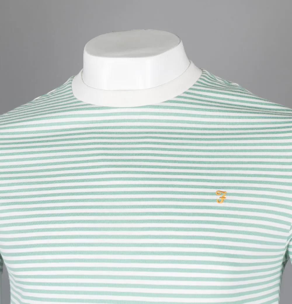 Farah Daytona Striped T-Shirt Jade Green