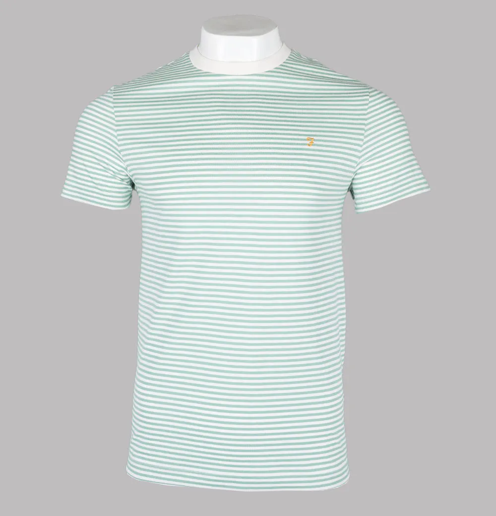 Farah Daytona Striped T-Shirt Jade Green