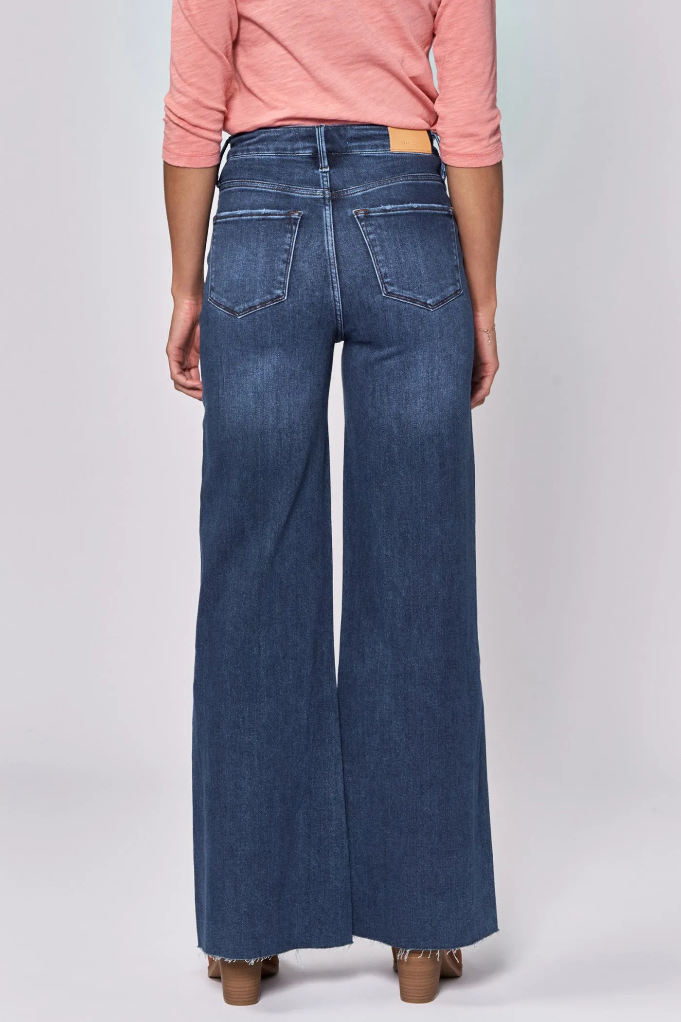 FIONA HIGH RISE FULL INSEAM CUT OFF HEM JEANS STAR DEMAND