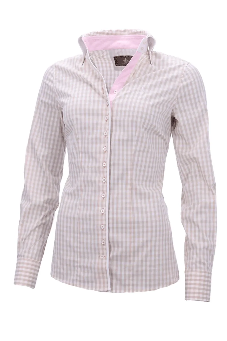 Fior da Liso Eleonora H.T Lawn Blouse - Taupe