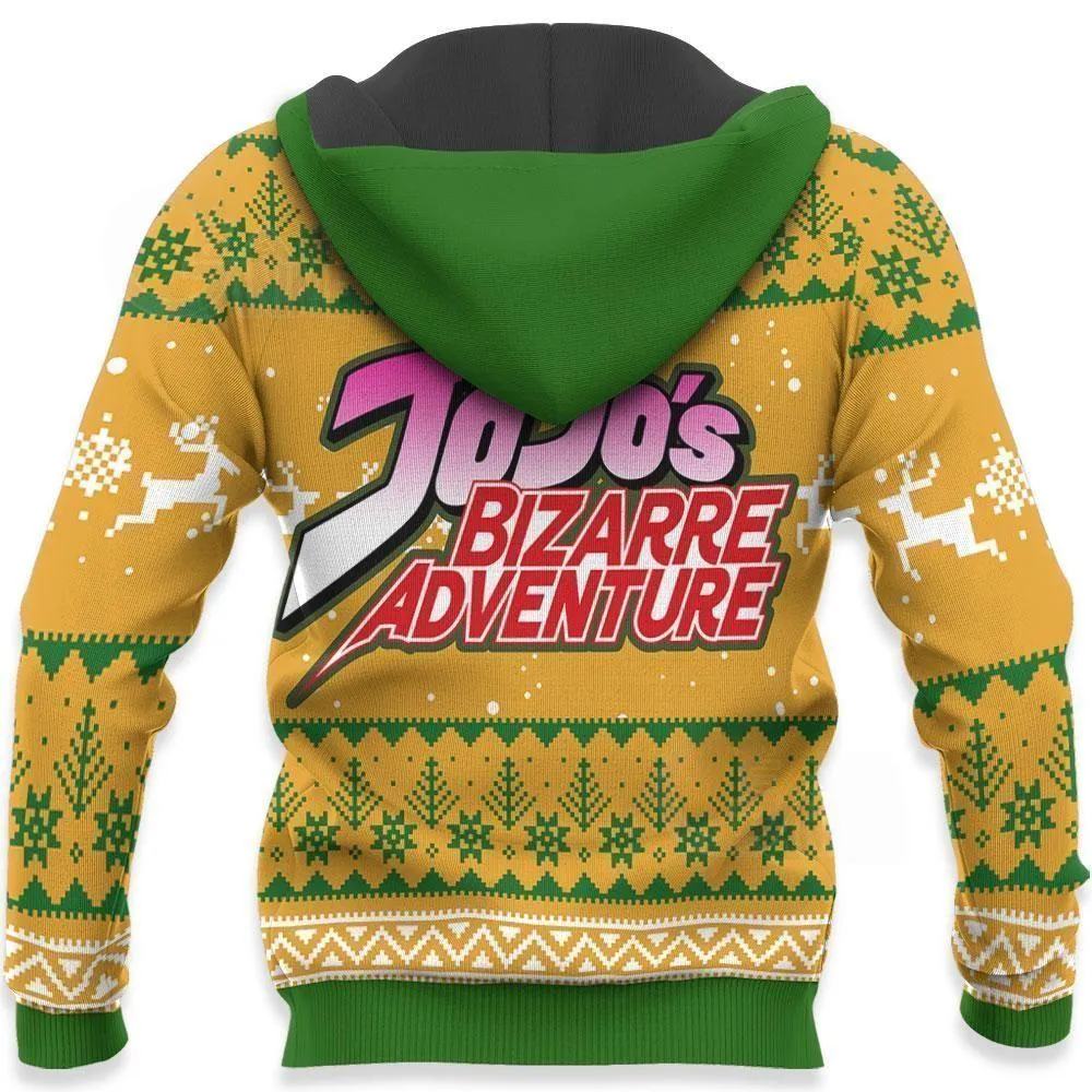 Giftngon - Dio Brando Ugly Christmas Sweater JoJo's Anime Xmas Hoodie For Kids
