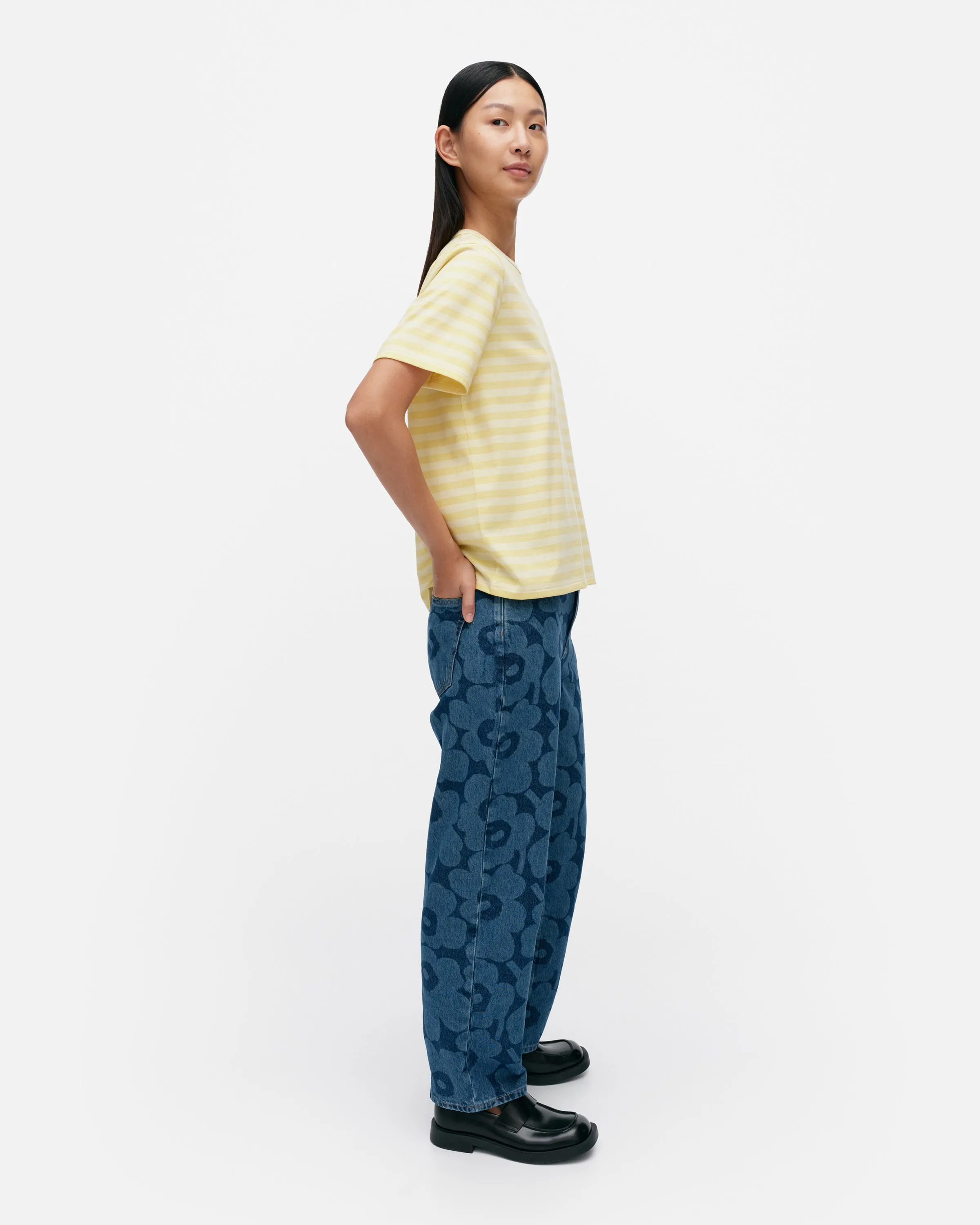 Kioski Tasaraita Relaxed Short Sleeve Top