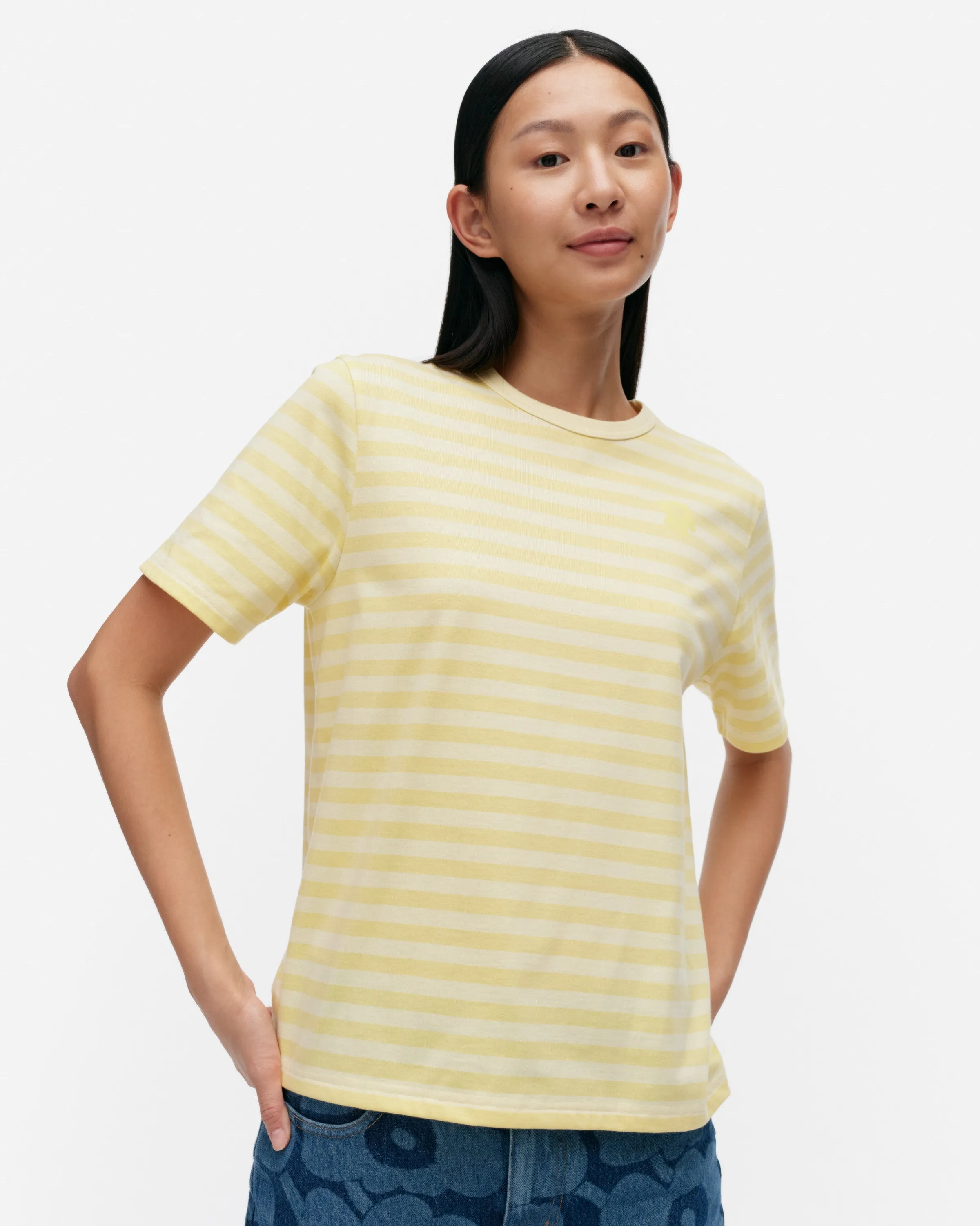 Kioski Tasaraita Relaxed Short Sleeve Top