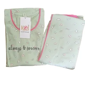 KOI SLEEPWEAR CUTE PRINTED NIGHTSUIT