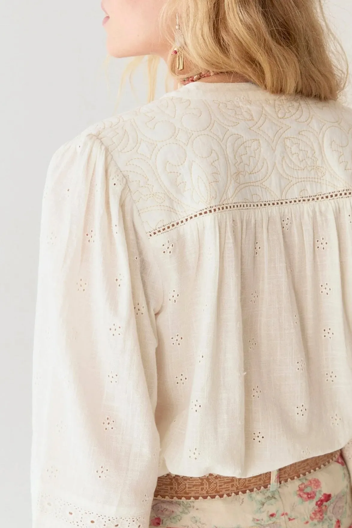 Maison Hotel Colette Mosaique Ivory Blouse