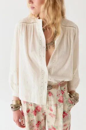 Maison Hotel Colette Mosaique Ivory Blouse