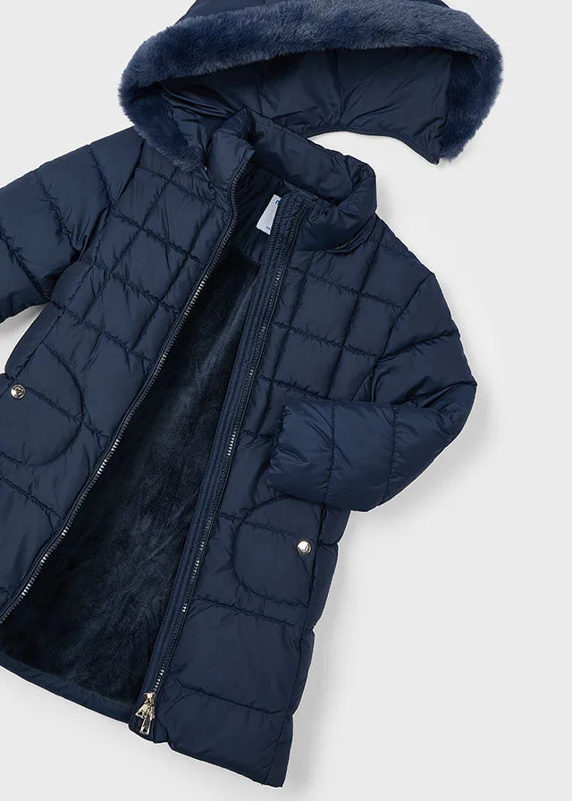 Mayoral Girls Navy Long Puffer Coat