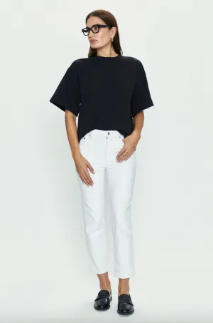monroe crop high rise boot - le blanc