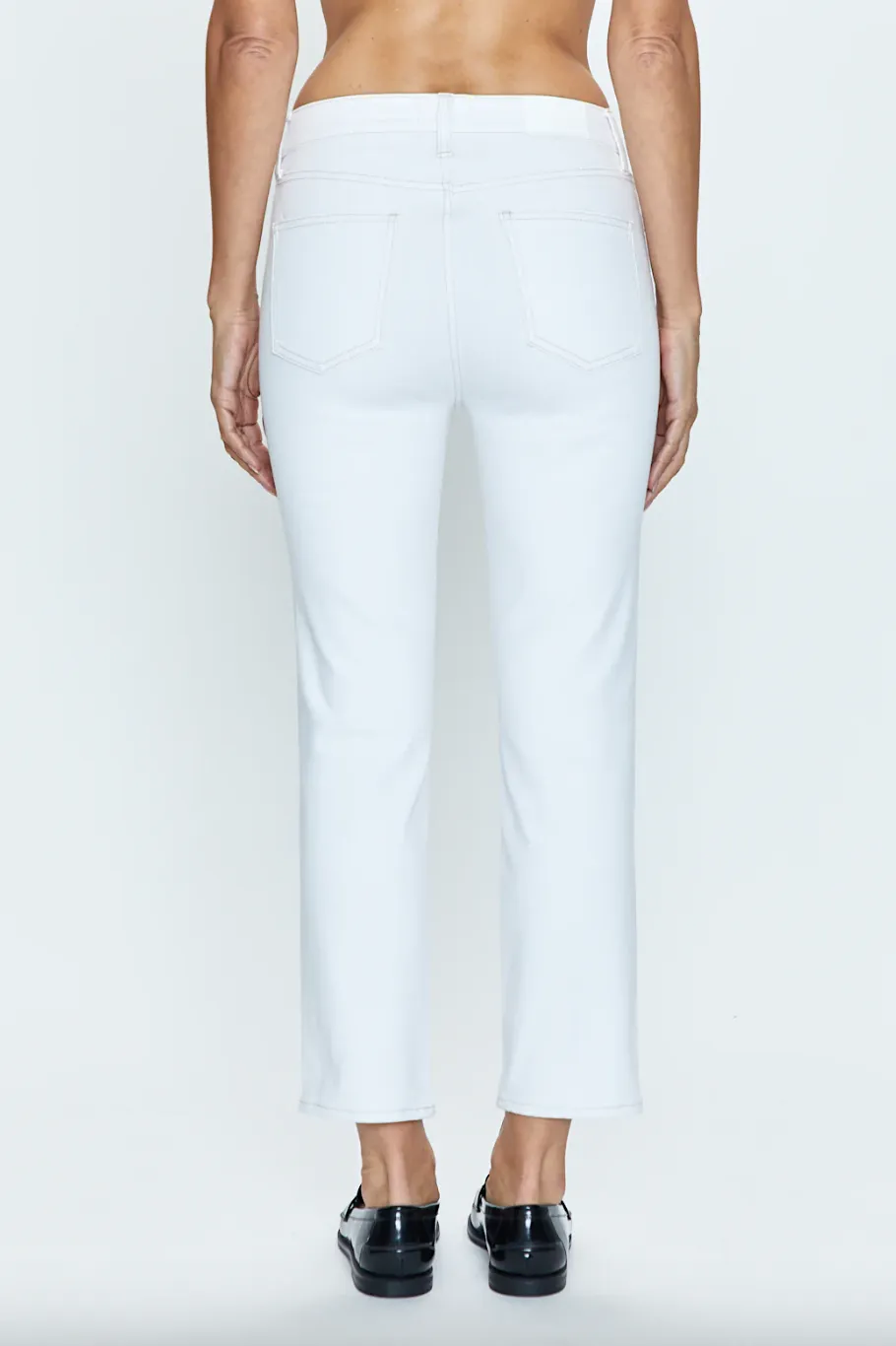 monroe crop high rise boot - le blanc