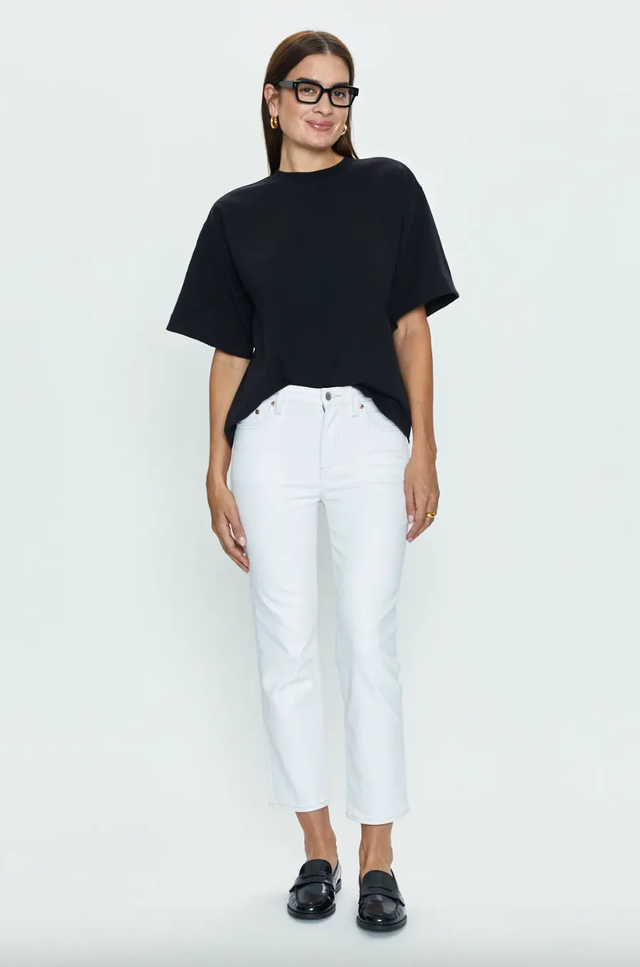 monroe crop high rise boot - le blanc
