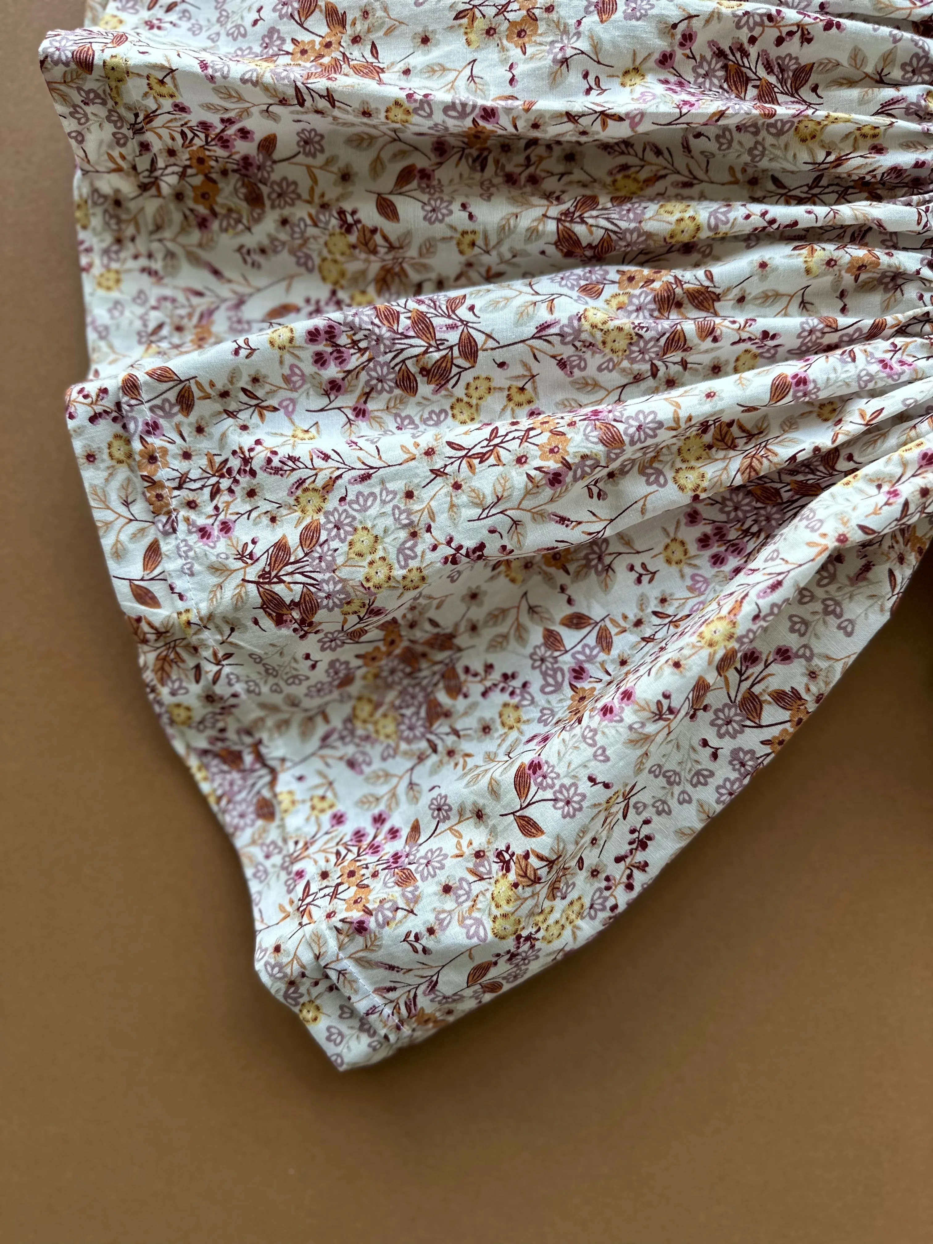 Pipa Dress, In Wheat Cotton Ditsy Floral | MTO