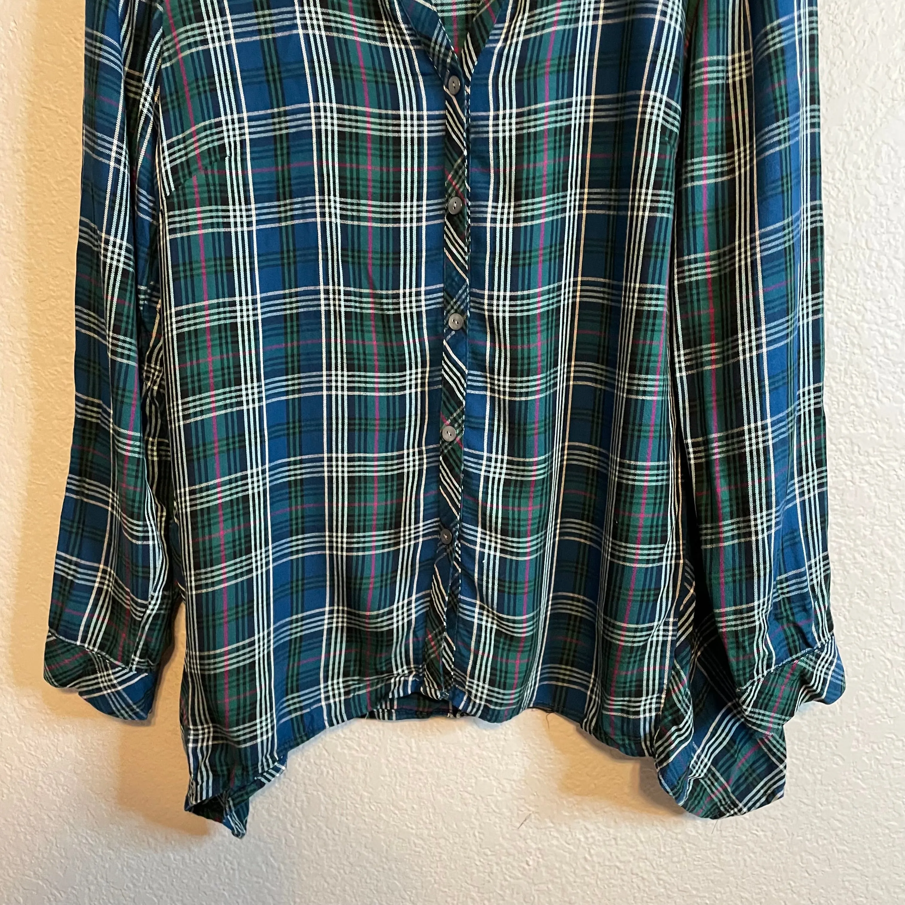 Plaid Button Down Top