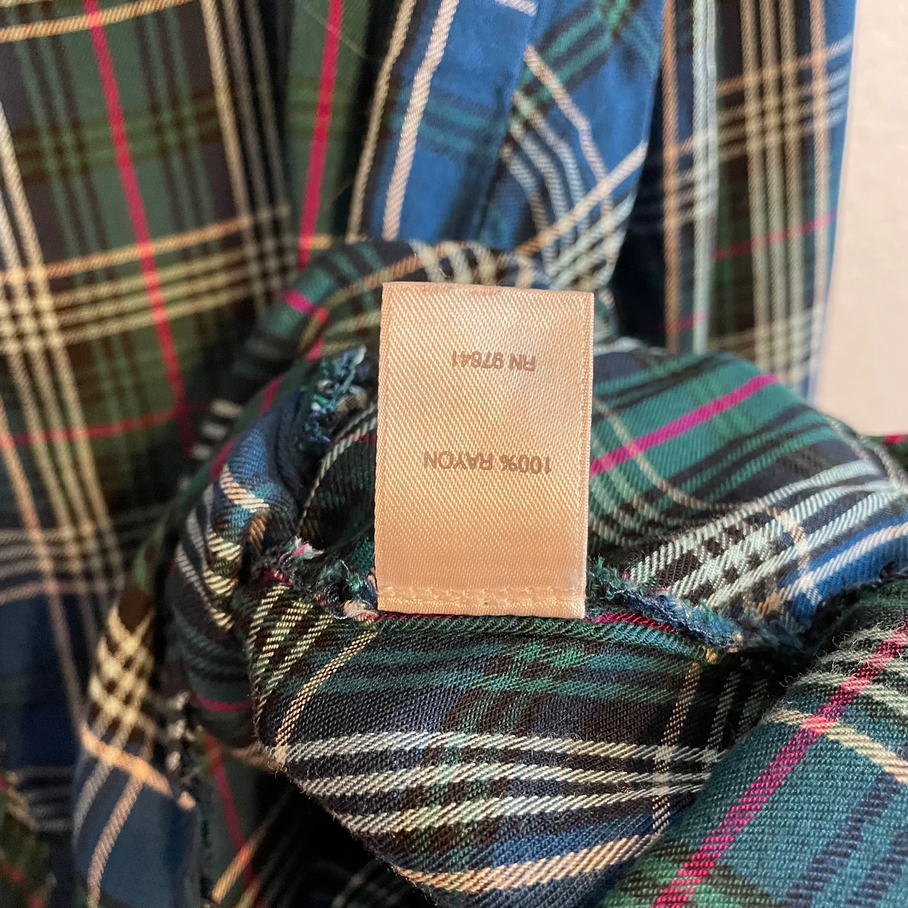 Plaid Button Down Top