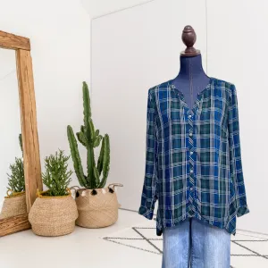Plaid Button Down Top