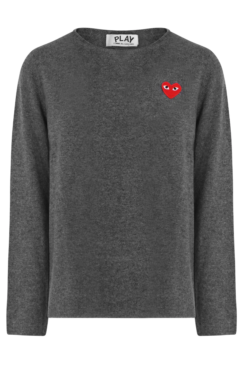 PLAY MENS CREWNECK HEART KNIT | GREY