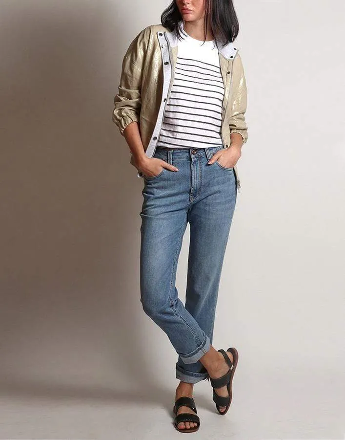 Poplin Cotton Striped Top