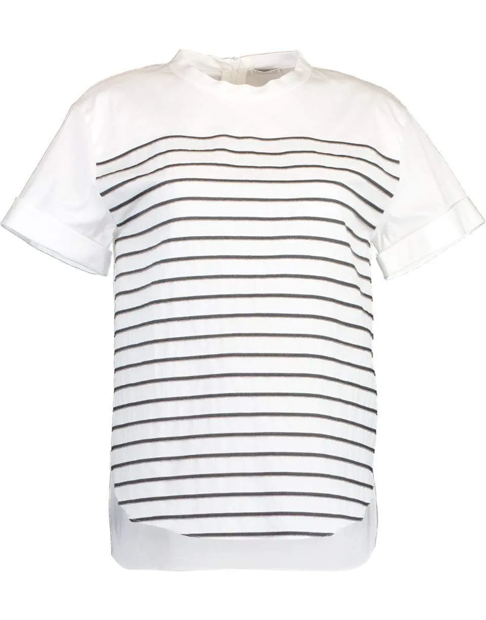 Poplin Cotton Striped Top