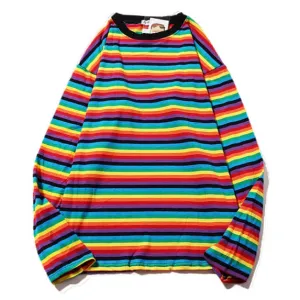 Rainbow Extra Long Sleeve Tee