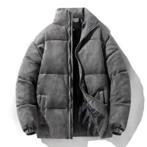Saismo Suede Puffer Parka