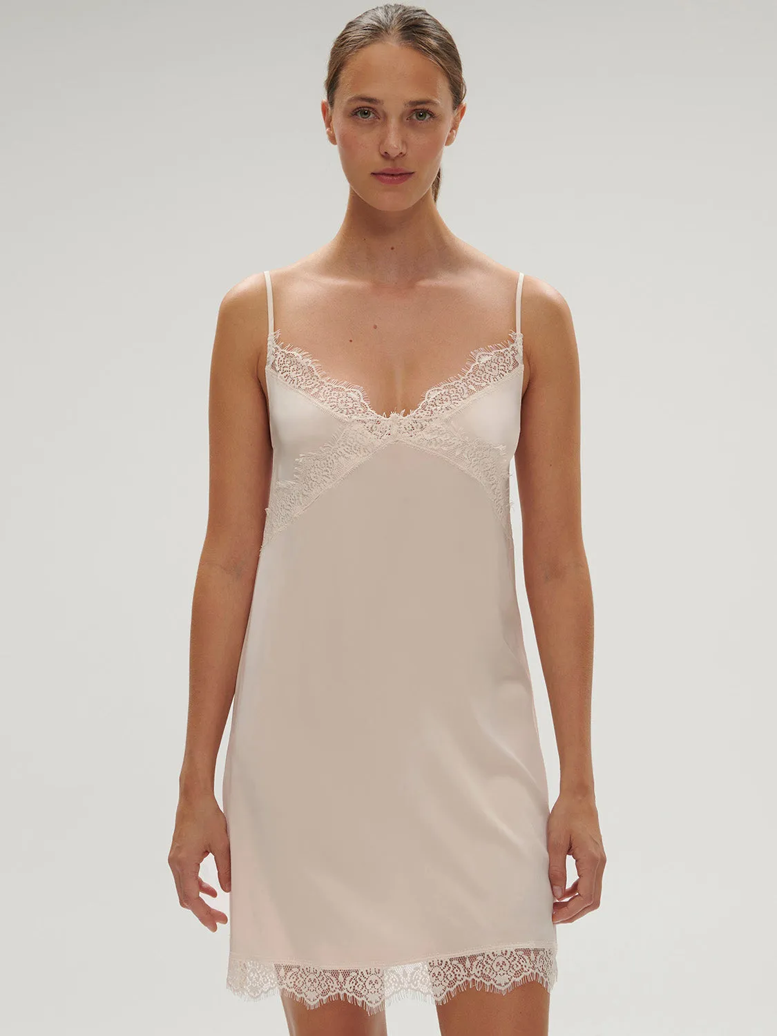 Satin Secrets Nightdress - Sakura Pink