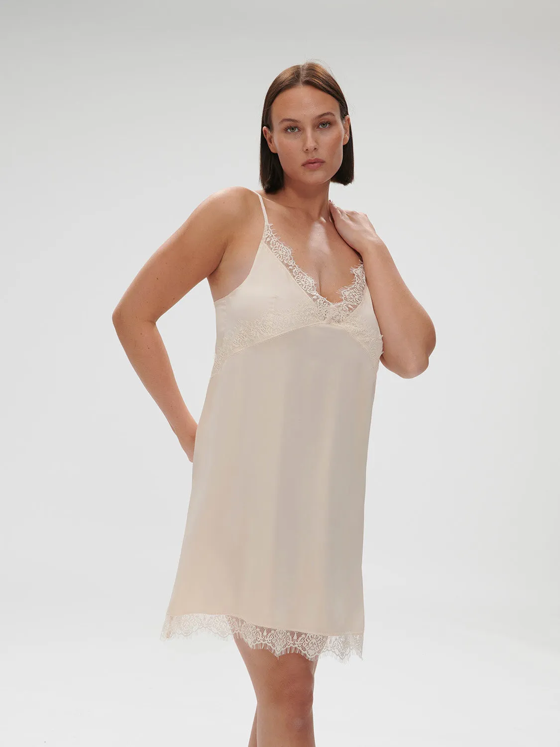 Satin Secrets Nightdress - Sakura Pink