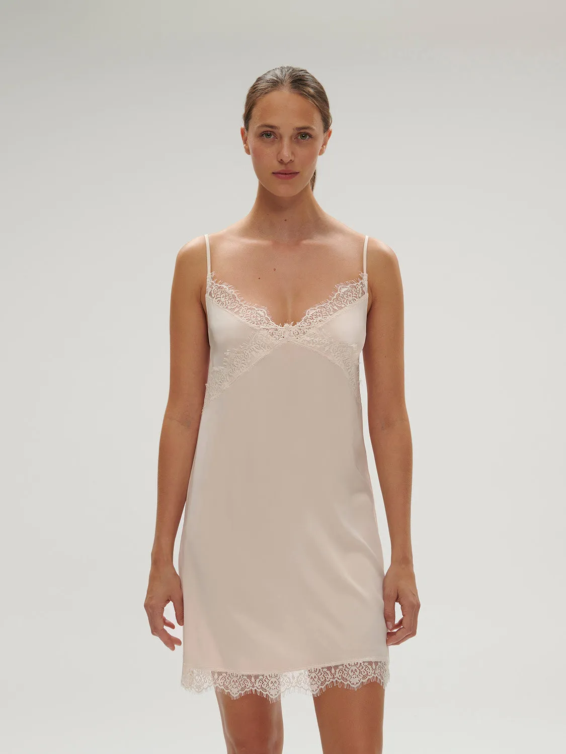 Satin Secrets Nightdress - Sakura Pink