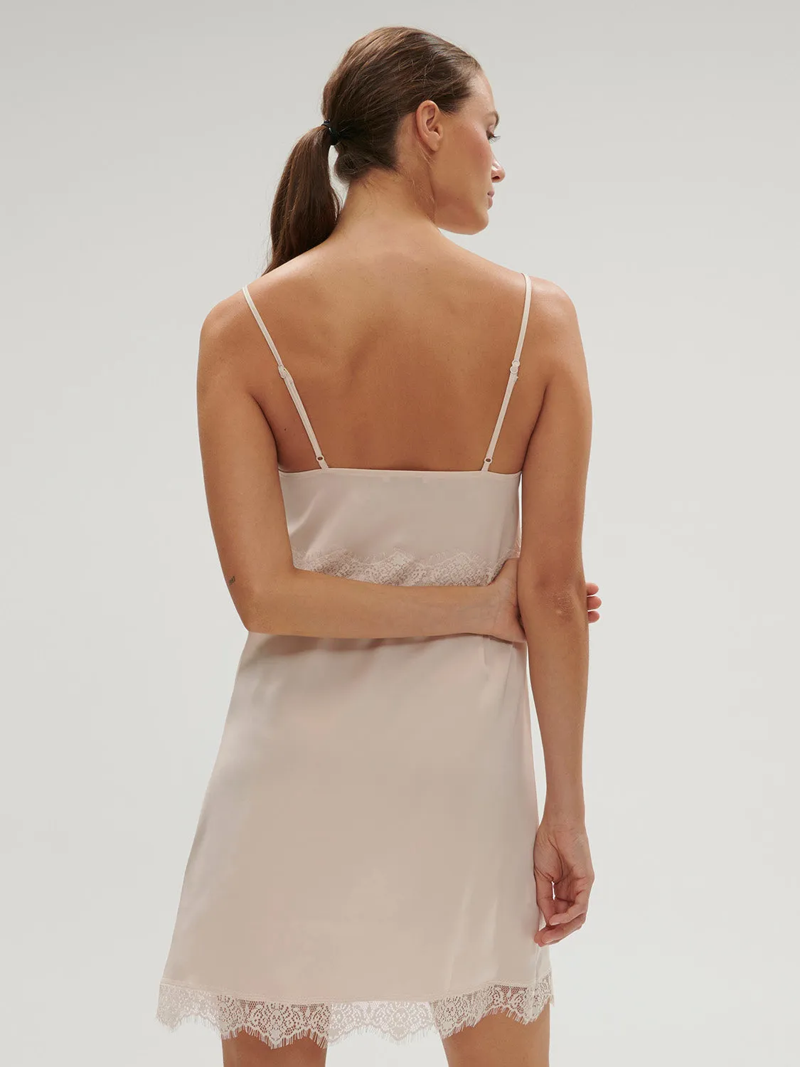 Satin Secrets Nightdress - Sakura Pink