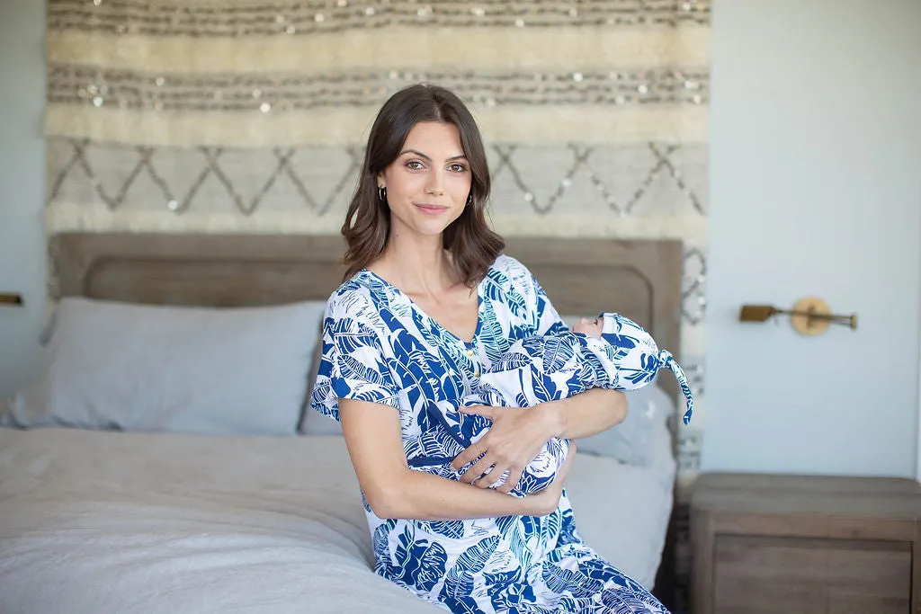 Serra Every Day Nursing Lounge Dress & Swaddle Blanket Set (XXL Only)