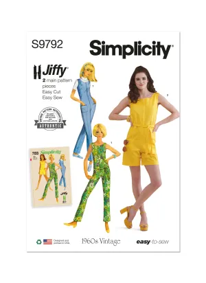 Simplicity Pattern 9792 Misses' Jumpsuit in Two Lengths