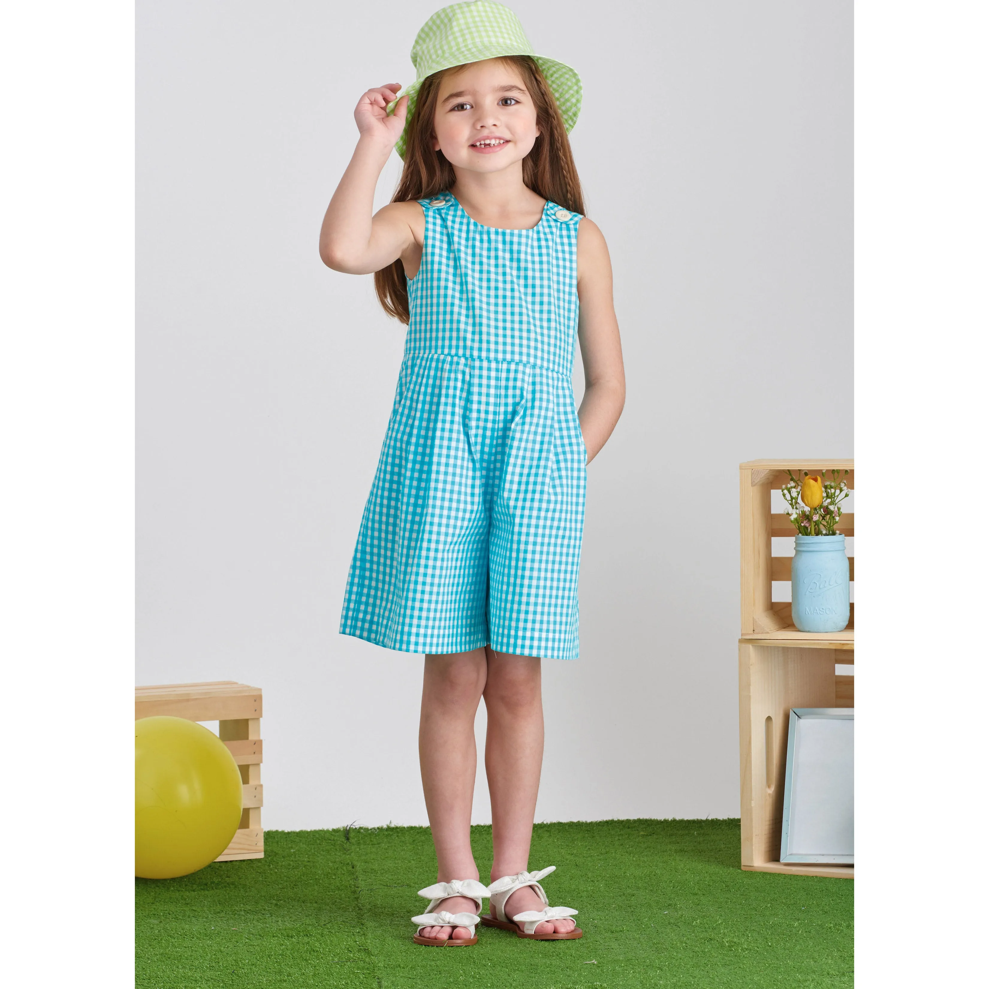 Simplicity Pattern SS9617 Children's and Girls' Jumpsuit, Romper and Dress