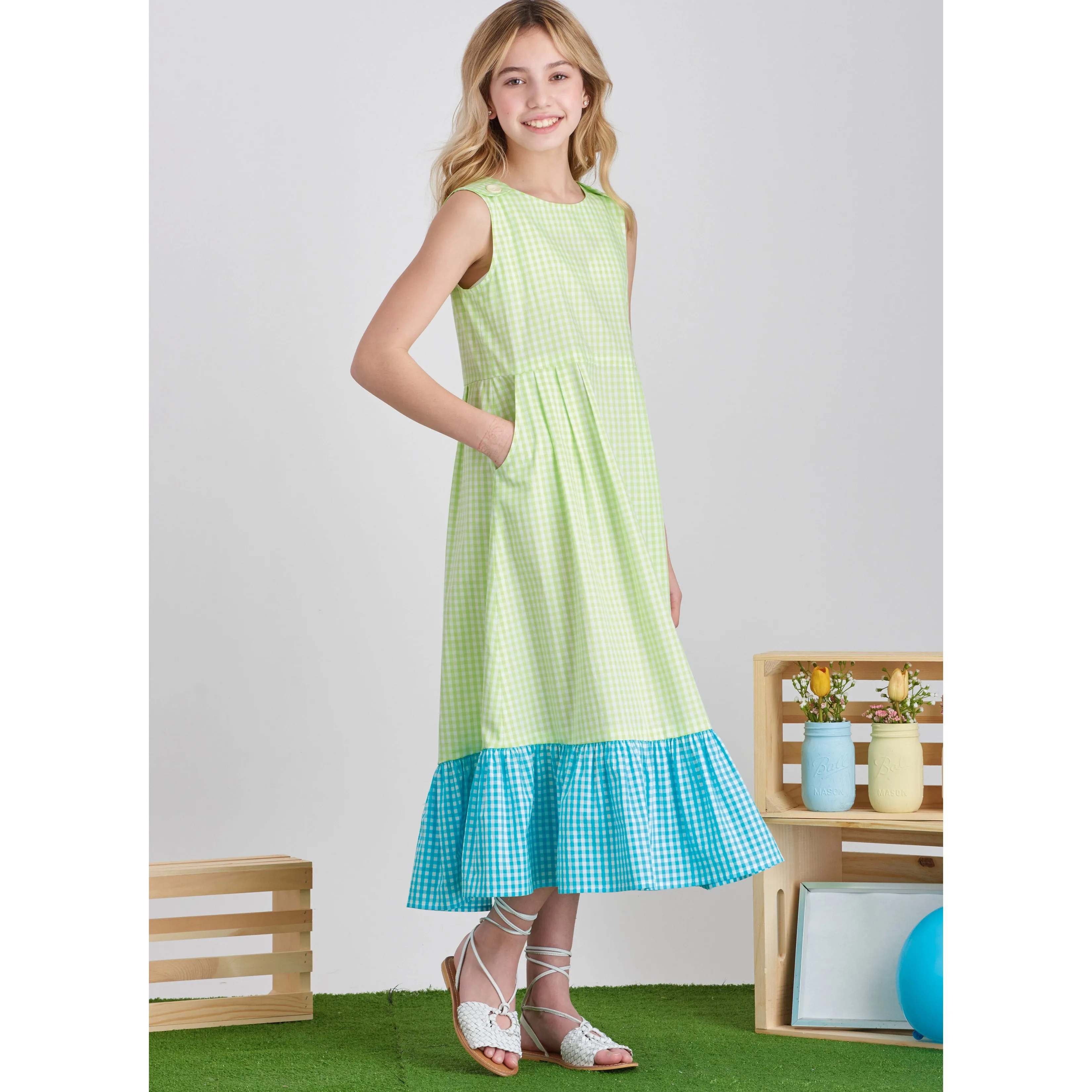 Simplicity Pattern SS9617 Children's and Girls' Jumpsuit, Romper and Dress