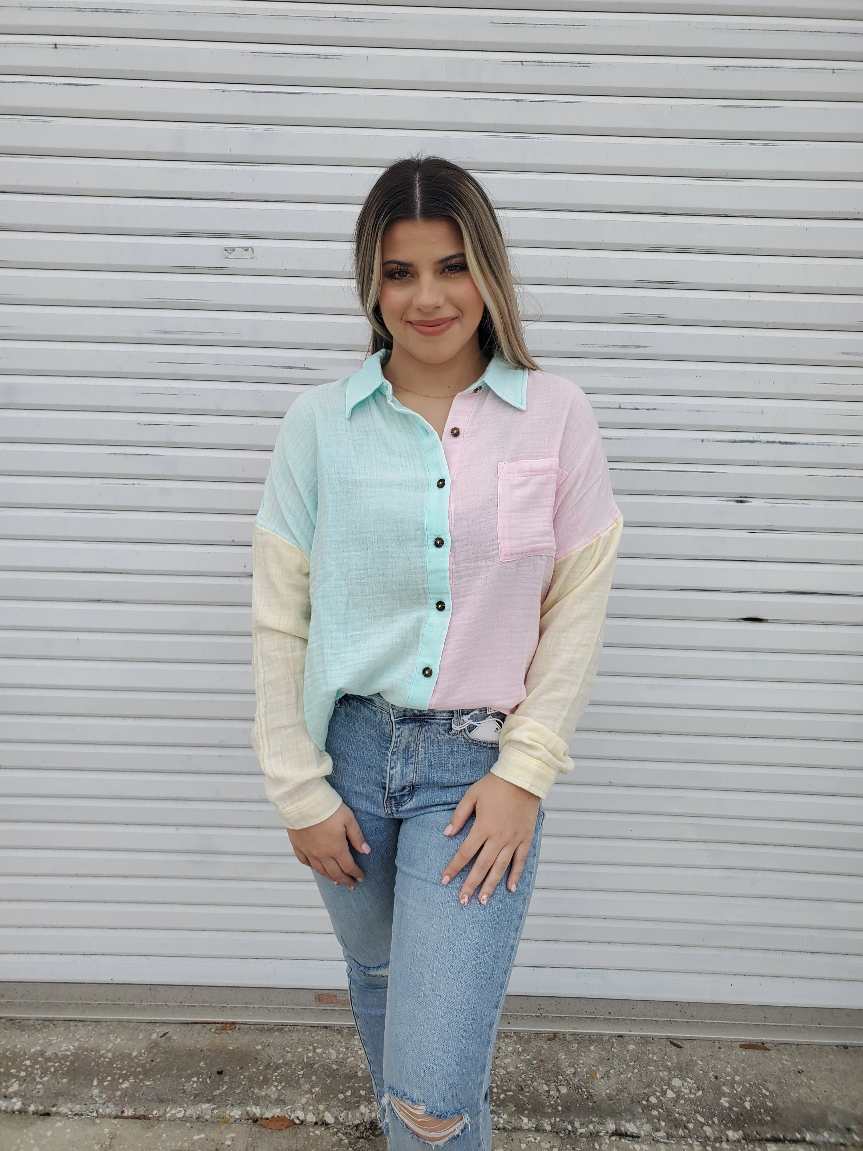 Simply Southern Pastel Easter Blouse