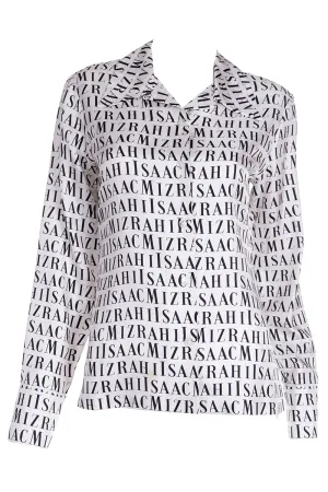 S/S 1997 Vintage Isaac Mizrahi Logo Shirt Monogrammed Button Down Blouse
