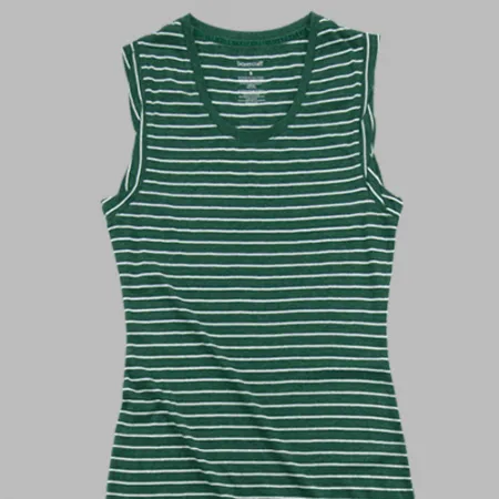 Striped Shirt Dress - Hunter Green