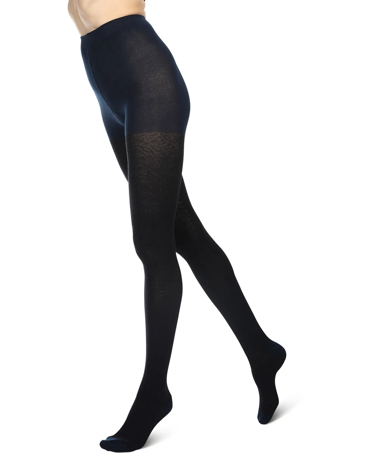 Women's Flattering Floral and Circular Pattern Sweater Tights